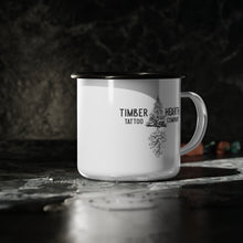 Load image into Gallery viewer, Timber Hearth Tattoo Enamel Camp Mug
